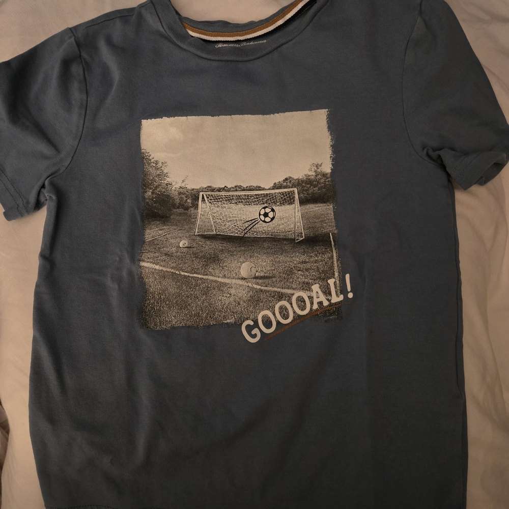 Tommy Bahama Blue & Gray Graphic Tees ( 2 Shirts )